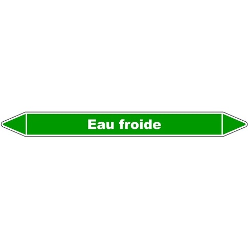 Marqueur de Tuyauterie - Eau froide - NFX 08-105 - Vinyle Laminé