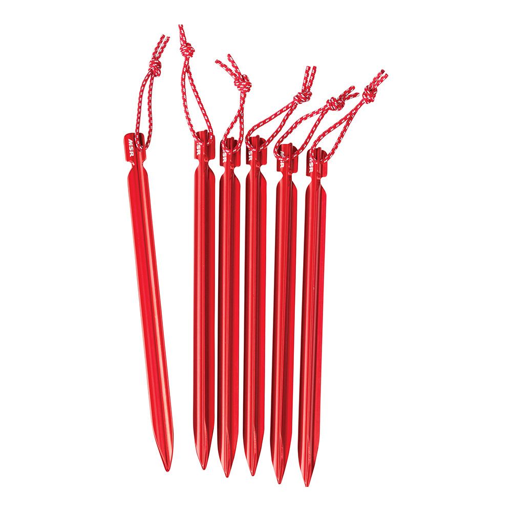 Msr GROUNDHOG - Piquets de tente rouge