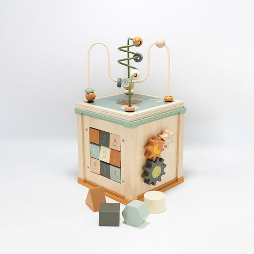 Cube d'activités en bois FSC - Multicolor - TROIS KILOS SEPT