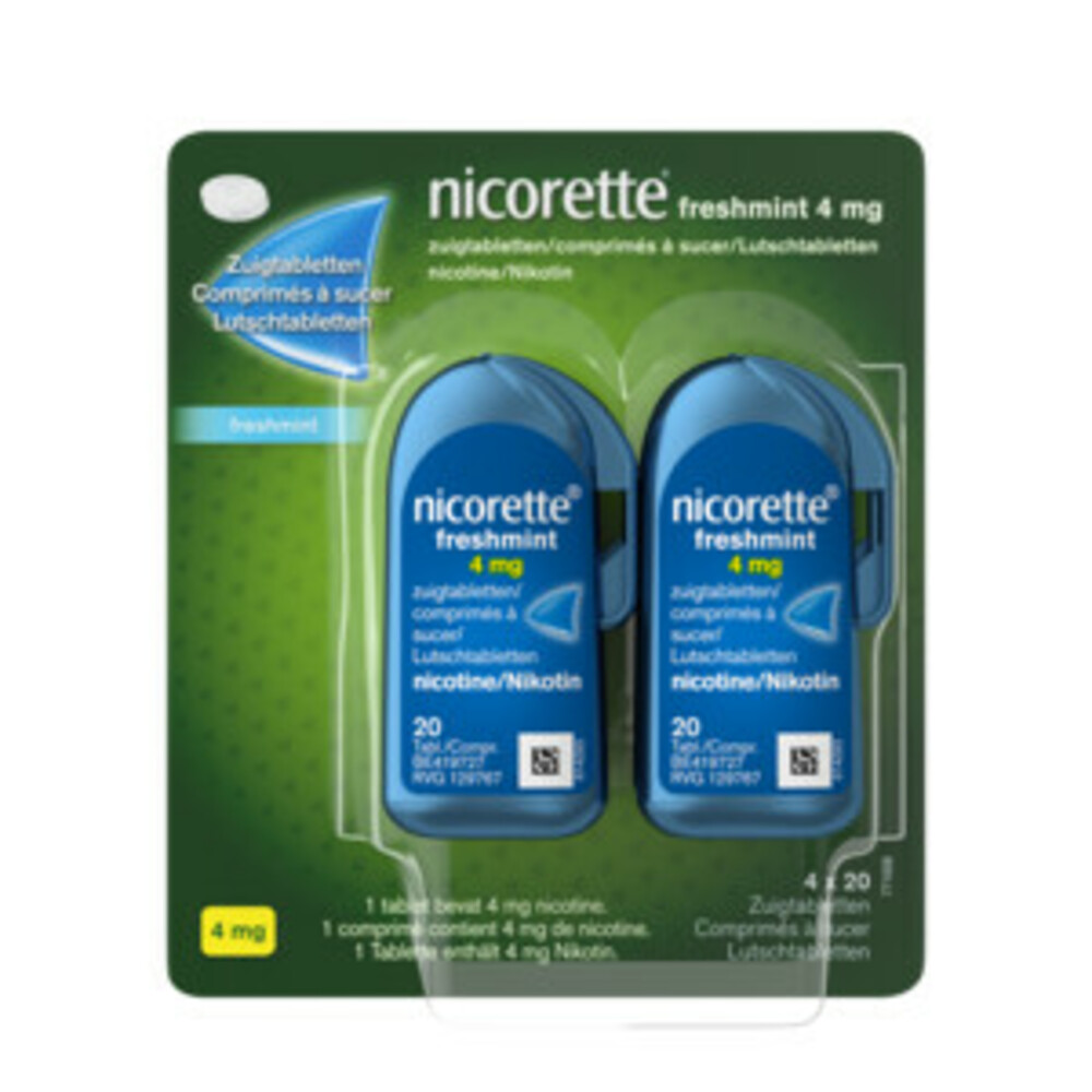 Nicorette Zuigtabletten Freshmint 4 mg80 stuks