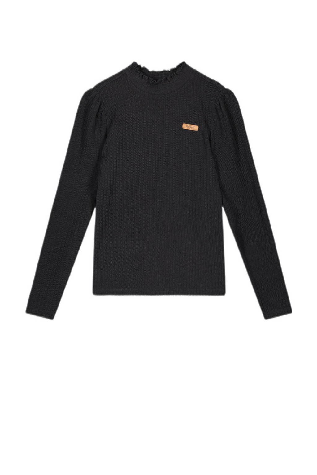 NoBell’ longsleeve Kobus met 3D applicatie zwart