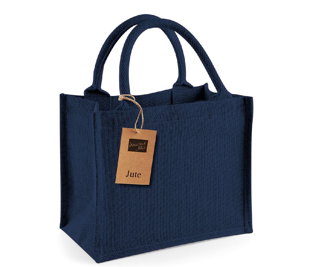 Westford mill WM412 - Petit Sac en Toile de Jute - poignées en coton - dimensions 26x22x14cm