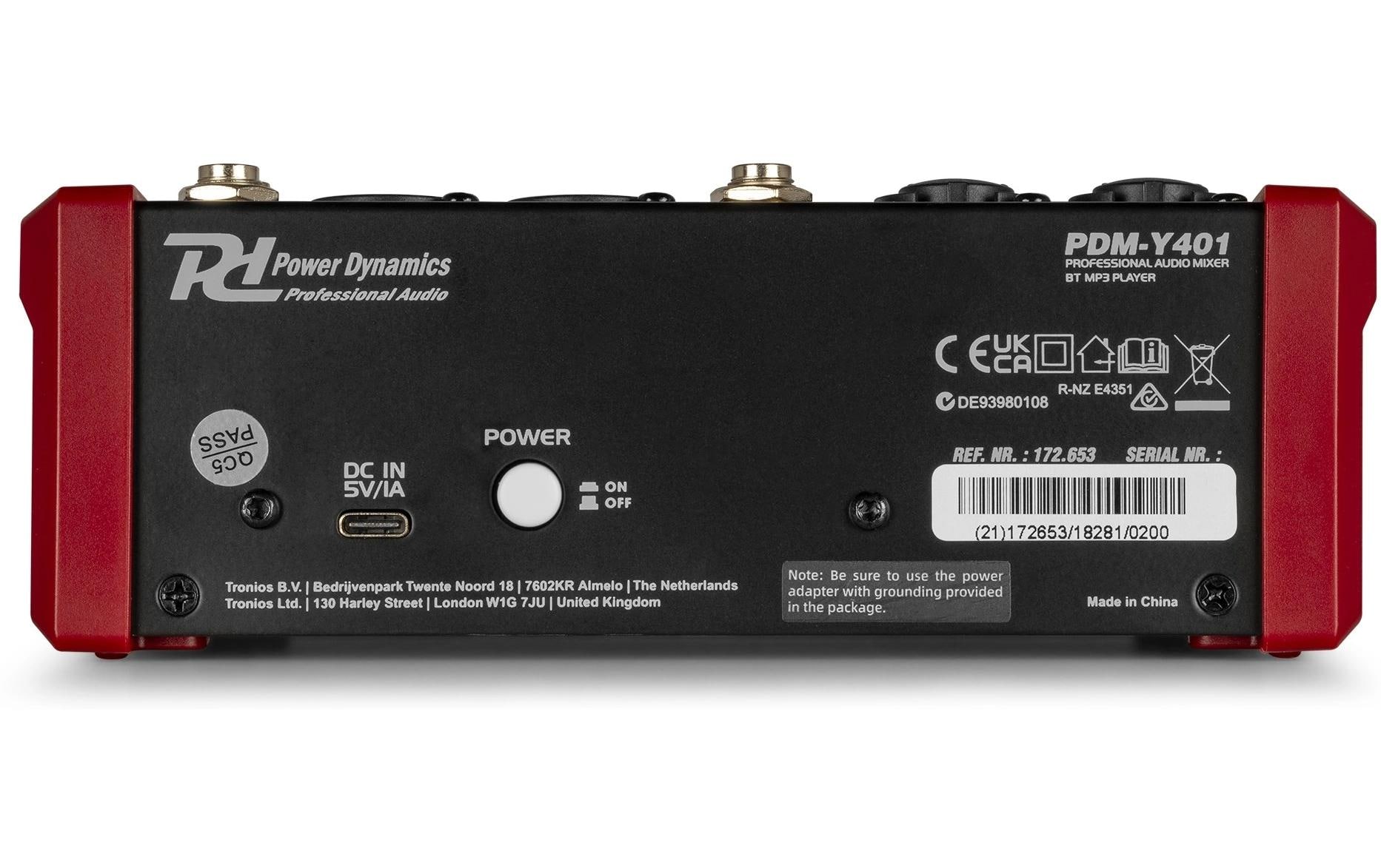 Mischpult PDM-Y401Kompaktes 4-Kanal-Mischpult mit 24-Bit DSP