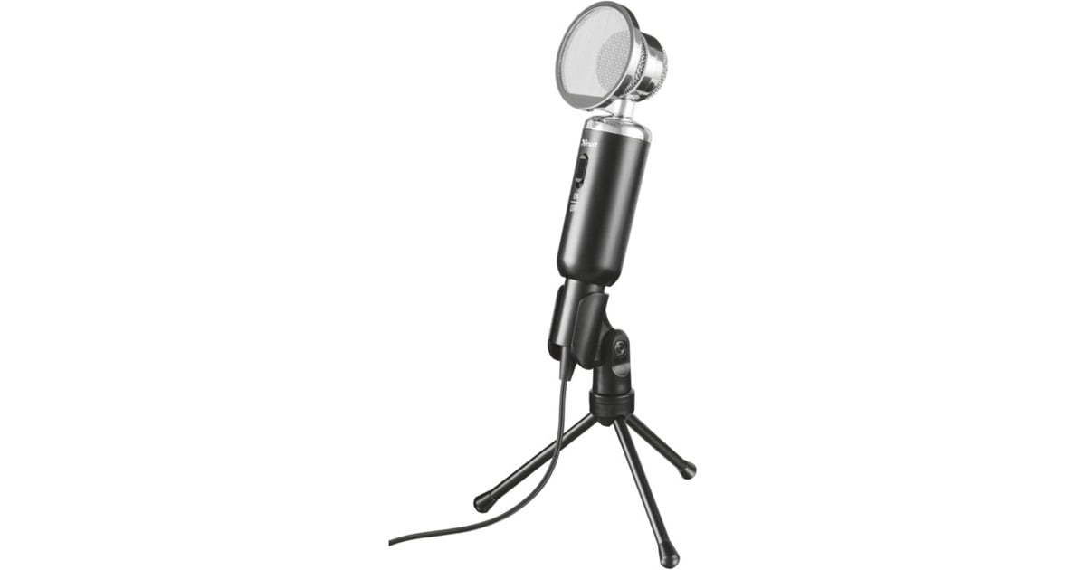 TrustMadell Desk Microphone microfoon  (Zwart/zilver, 21672)