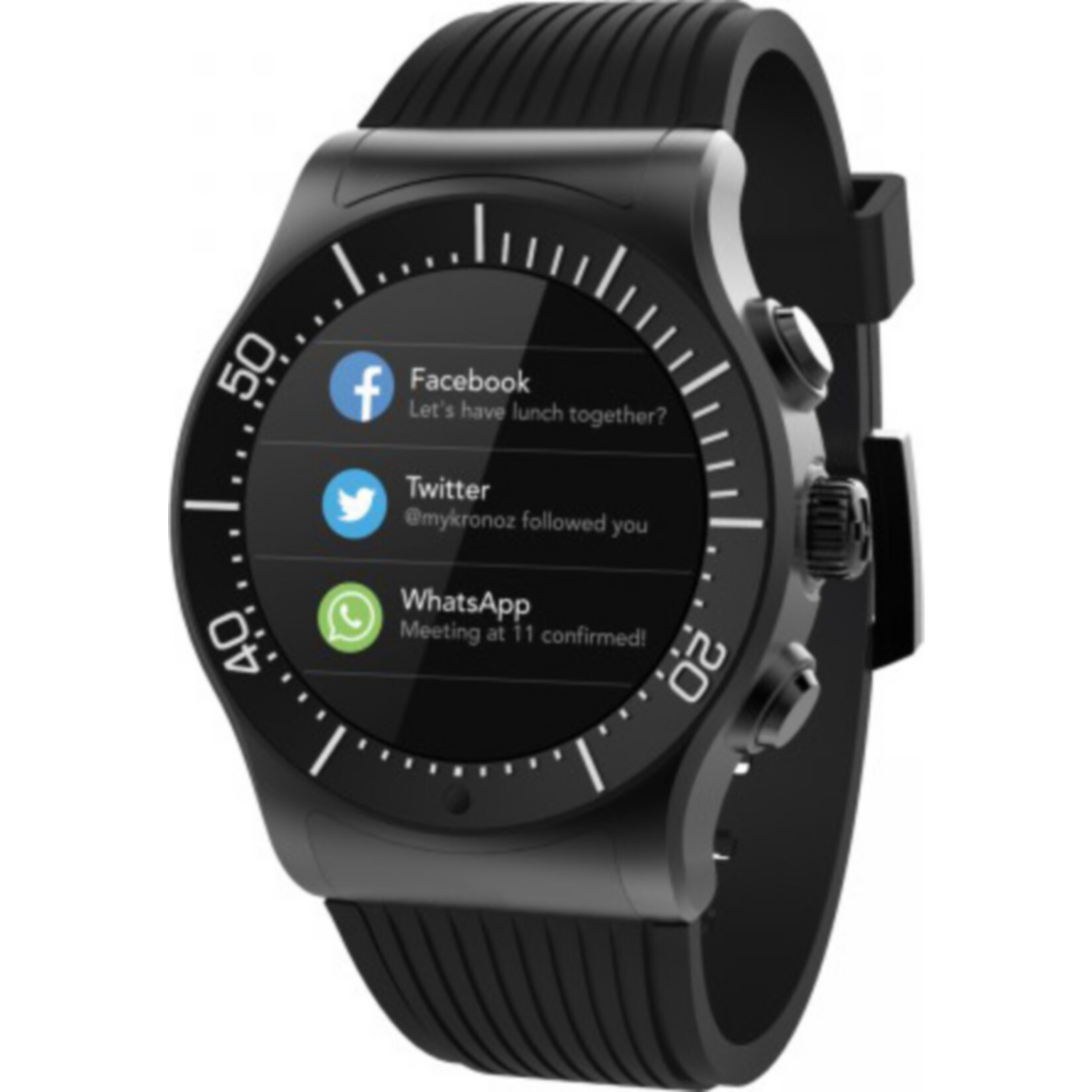 MYKRONOZ ZeSport Multisport GPS Smartwatch schwarz