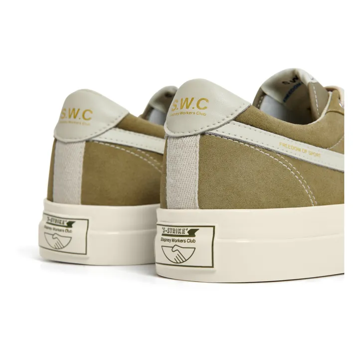 Stepney Workers Club Baskets Dellow S-Strike Suede | Vert kaki