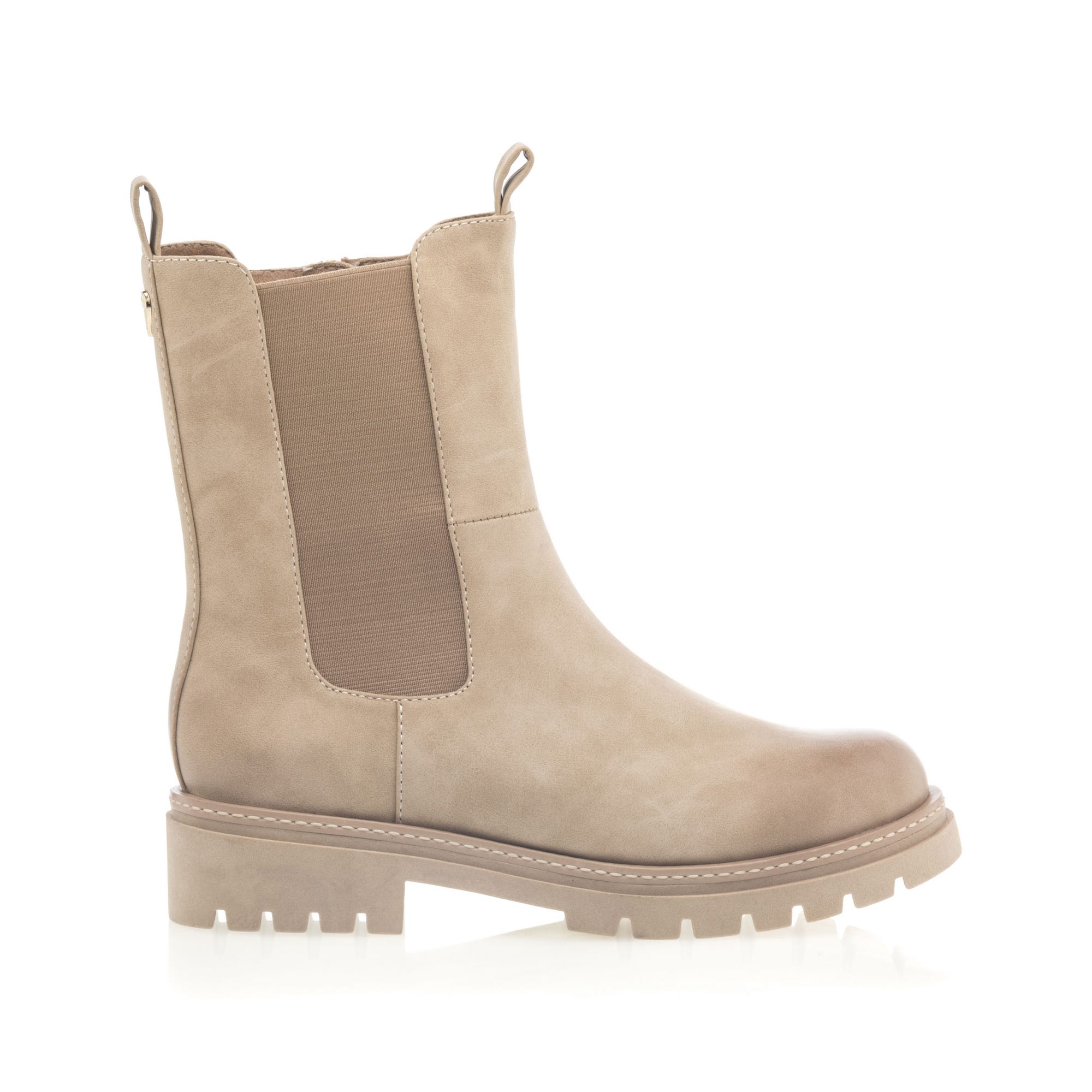 Boots chelsea Femme beige