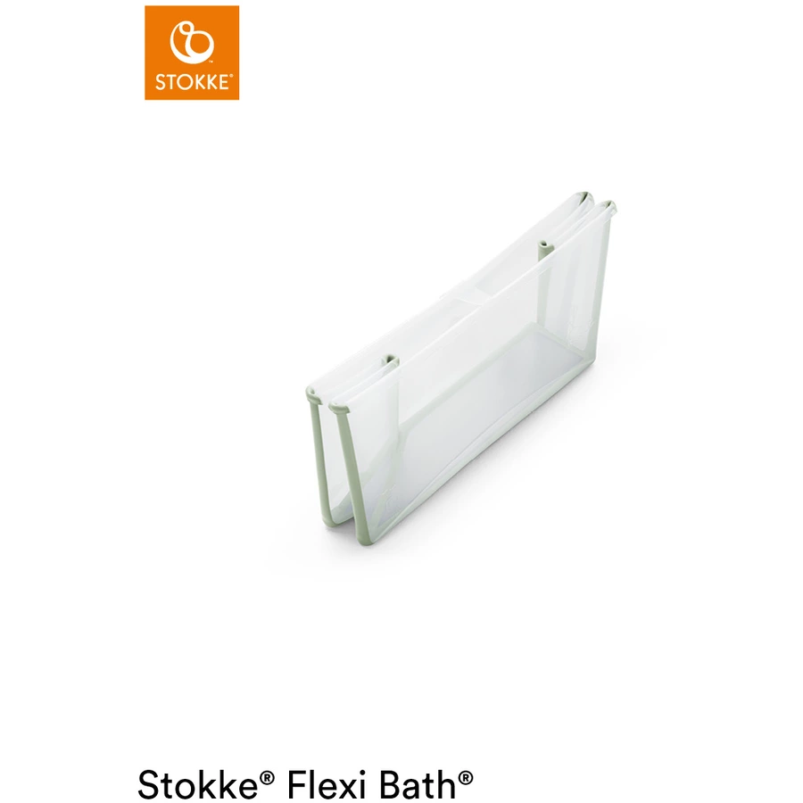 STOKKE® Badewanne Flexi Bath™ Set mit hitzeempfindlichem Stöpsel transparent grün ab der Geburt
