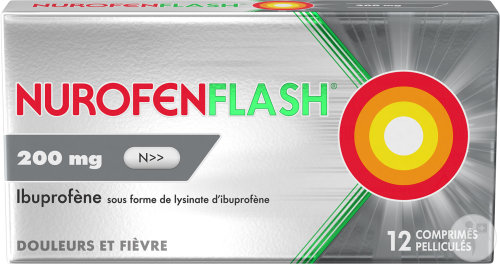 Nurofen Flash 200mg Ibuprofène Douleurs Et Fièvre 12 Comprimés Pelliculés