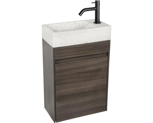 Wastafelmeubel Verschil HURA L BxHxD 39,5 x 52 cm x 21,5 cm Frontkleur eikengrijs