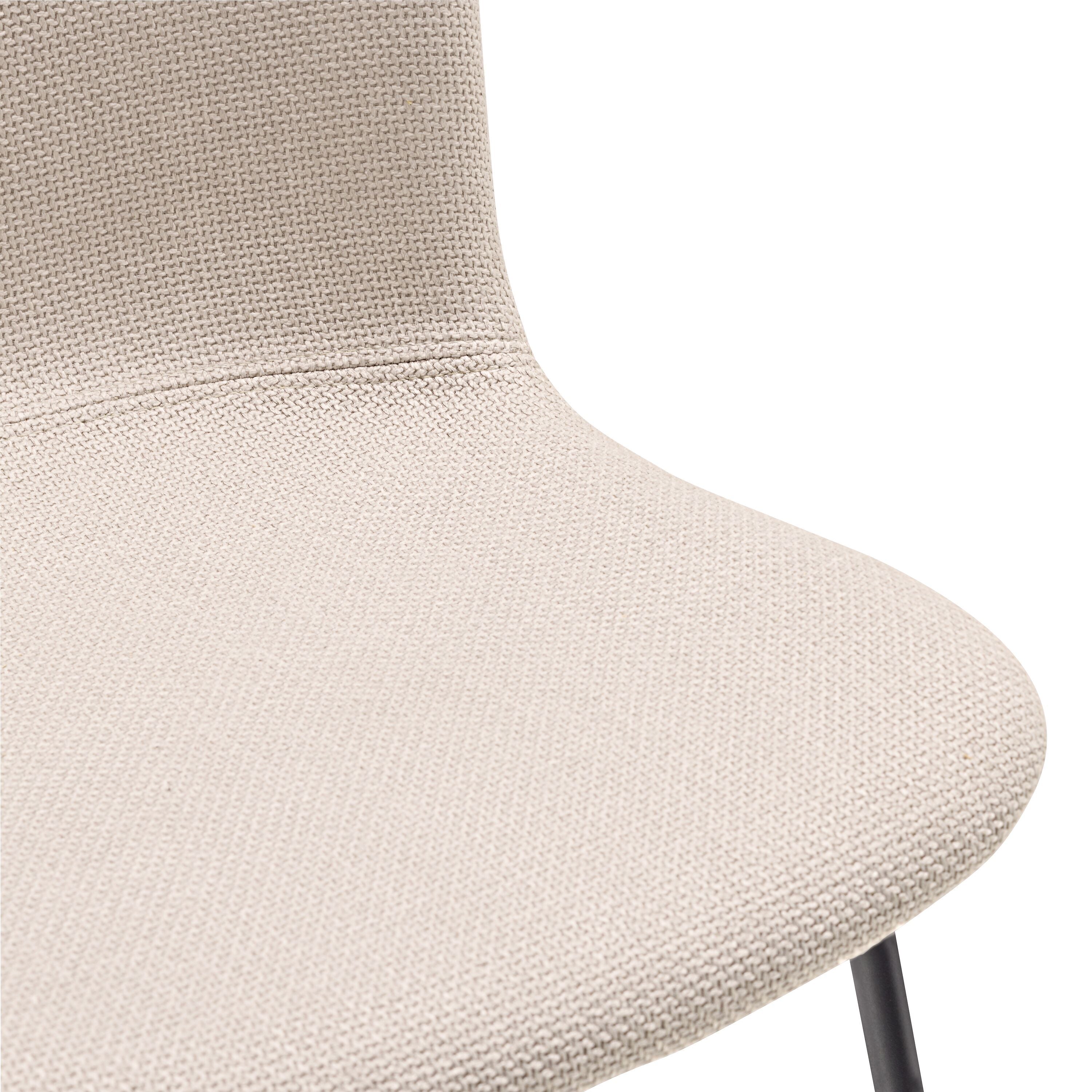 GIANNI Barhocker beige / schwarz - Beige / B: 49.0 cm x T: 52.0 cm x H: 107.0 cm