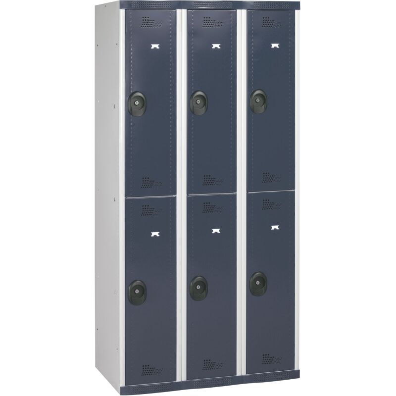 Vestiaire colonnes 2 cases monobloc