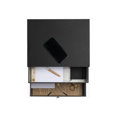 Exacompta OfficeByMe - Module de classement 2 tiroirs - pour A4+ - noir