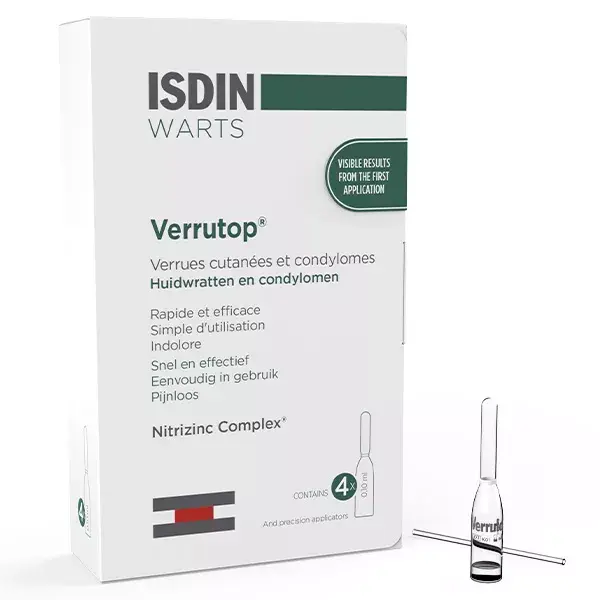 Isdin Verrutop Tratamento Tópico para Verrugas 4 ampolas