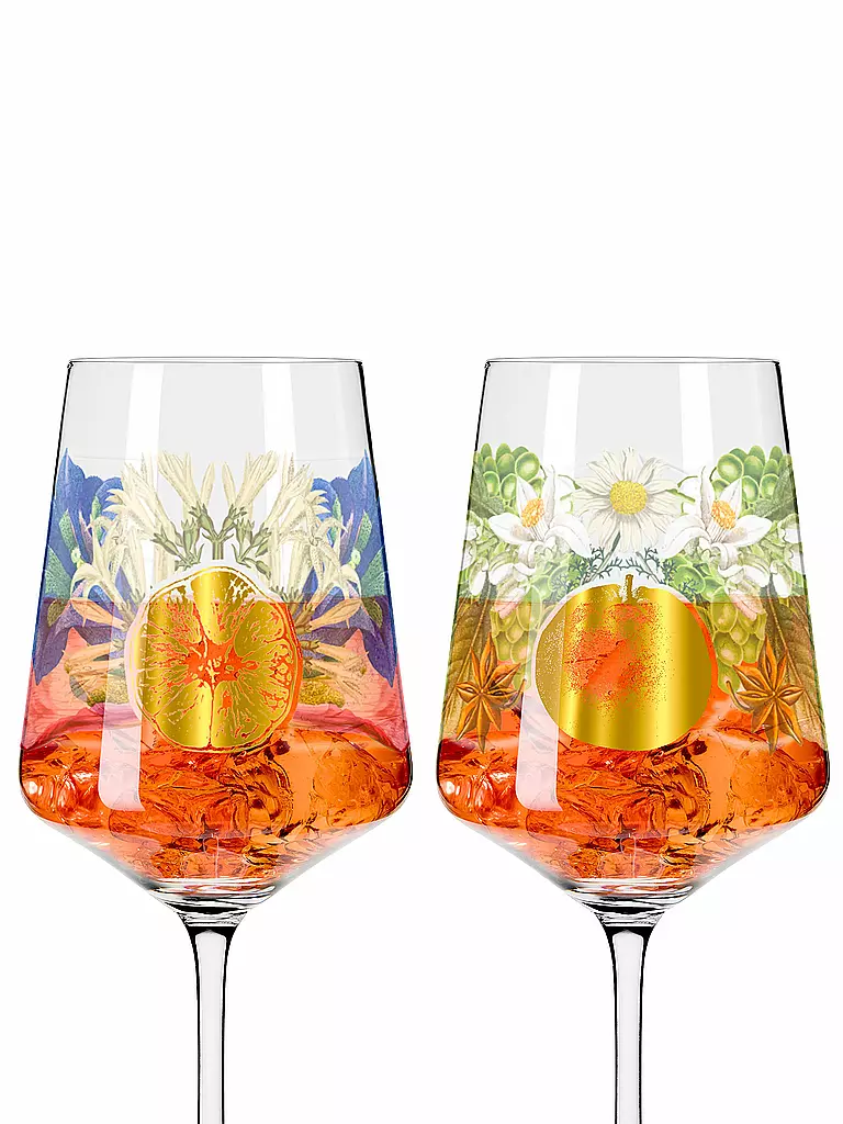 RITZENHOFF Aperitifglas 2er Set SOMMERRAUSCH APERIZZO #17 und #18 Sixto-Juan Zavala bunt