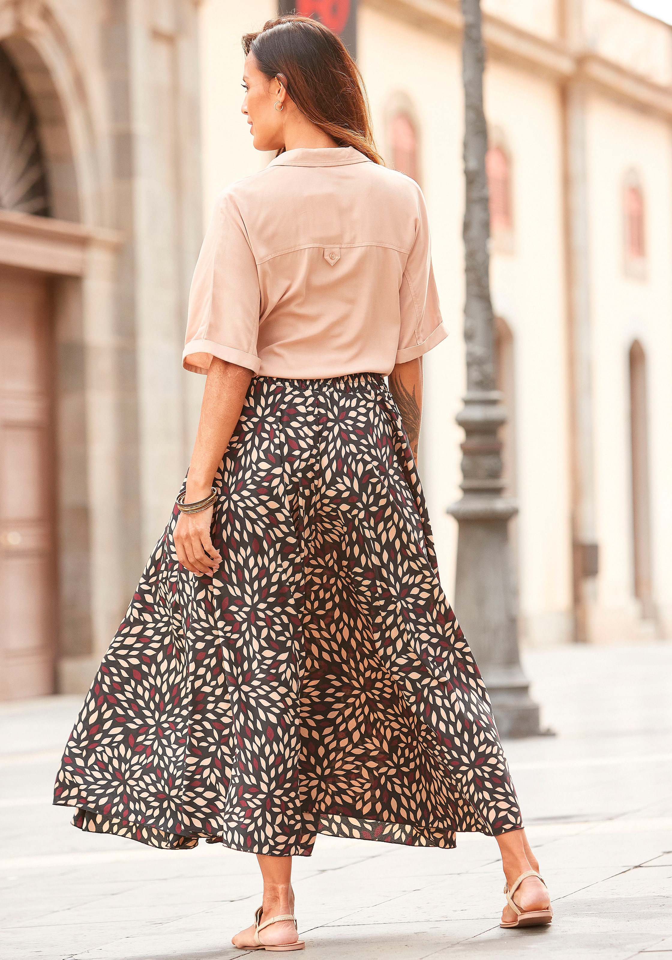 LASCANA Hosenrock , aus glatter Ware, Culotte, extraweites Bein