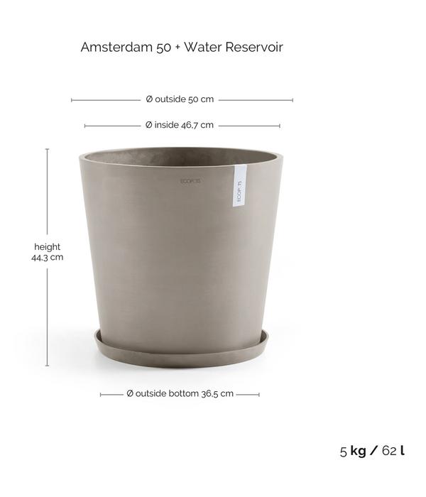 Ecopots Kunststoff-Topf Amsterdam mit