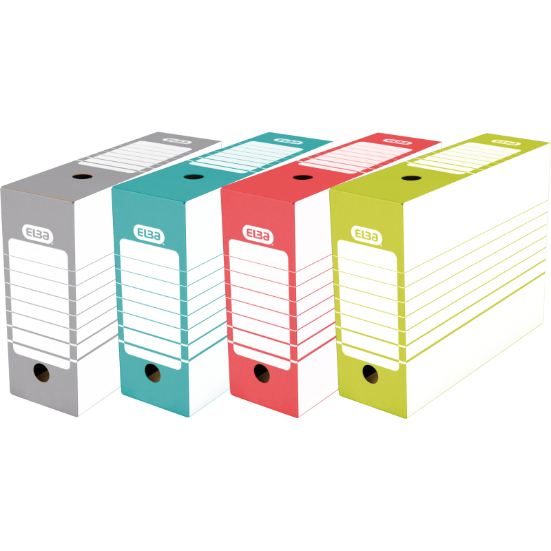Pack 20 boites d'archivage Elba d10 automatique assorti