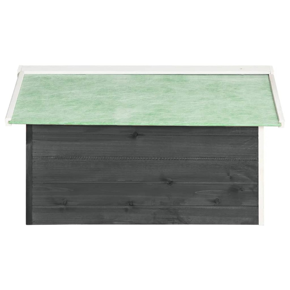 Garage de tondeuse à gazon 72x87x50 cm gris et blanc sapin