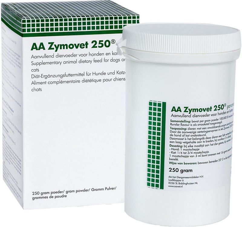 AA - Zymovet 250 - Pancreaspoeder - 250 Gram - Honden en Katten