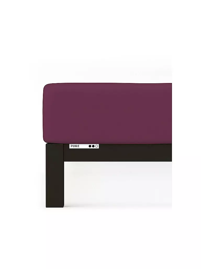 SCHLAFGUT Jersey Spannleintuch PURE 140x200cm Purple Deep L  beere