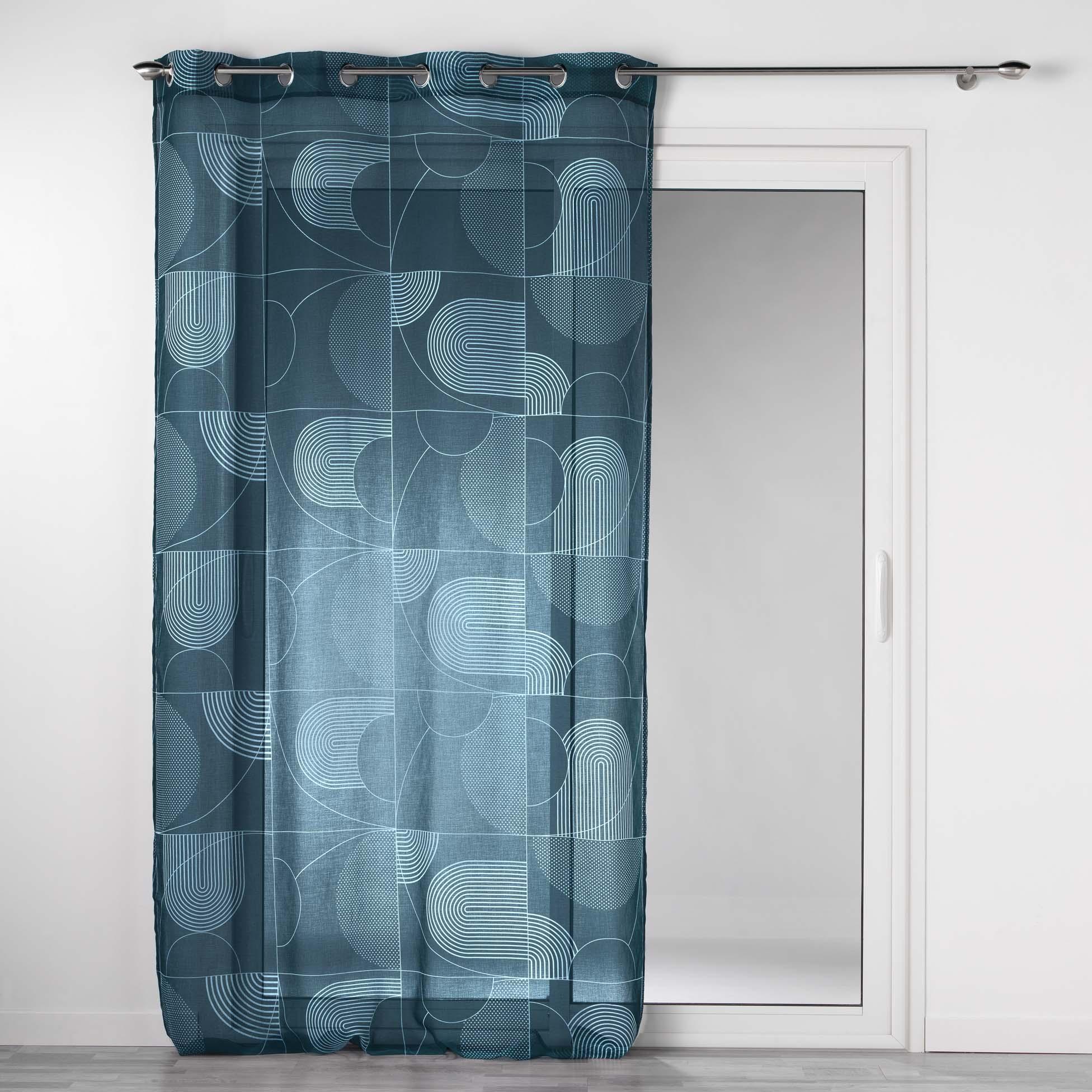 PANNEAU OEILLETS 140X240CM ESQUISSE BLEU