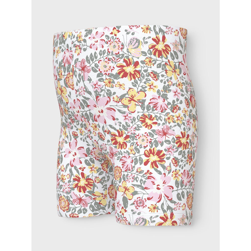 Køb Name It Bright White Yellow Flower Vayo Kort Leggings
