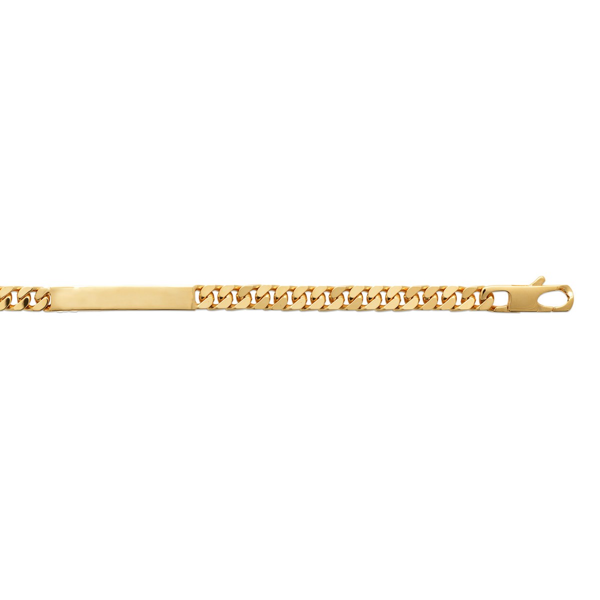 Bracelet identité maille alternée plaqué or