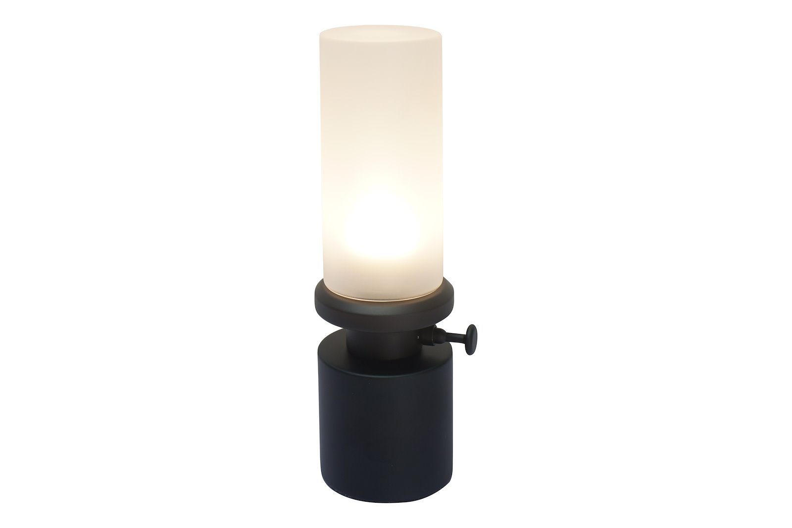 Hafjell bordlampe Sort med dimmer, 2W LED, lades med medfølgende USB C kabel. Lithium 3600mAh batterier