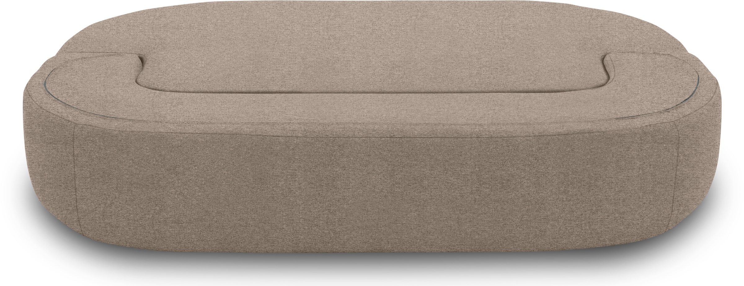 INOSIGN Schlafsofa »Denair oval Federkern, Bettsofa, organisches Design. Breite 208cm« 2-Sitzer durch Klappen verwandeln in eine Liegefläche