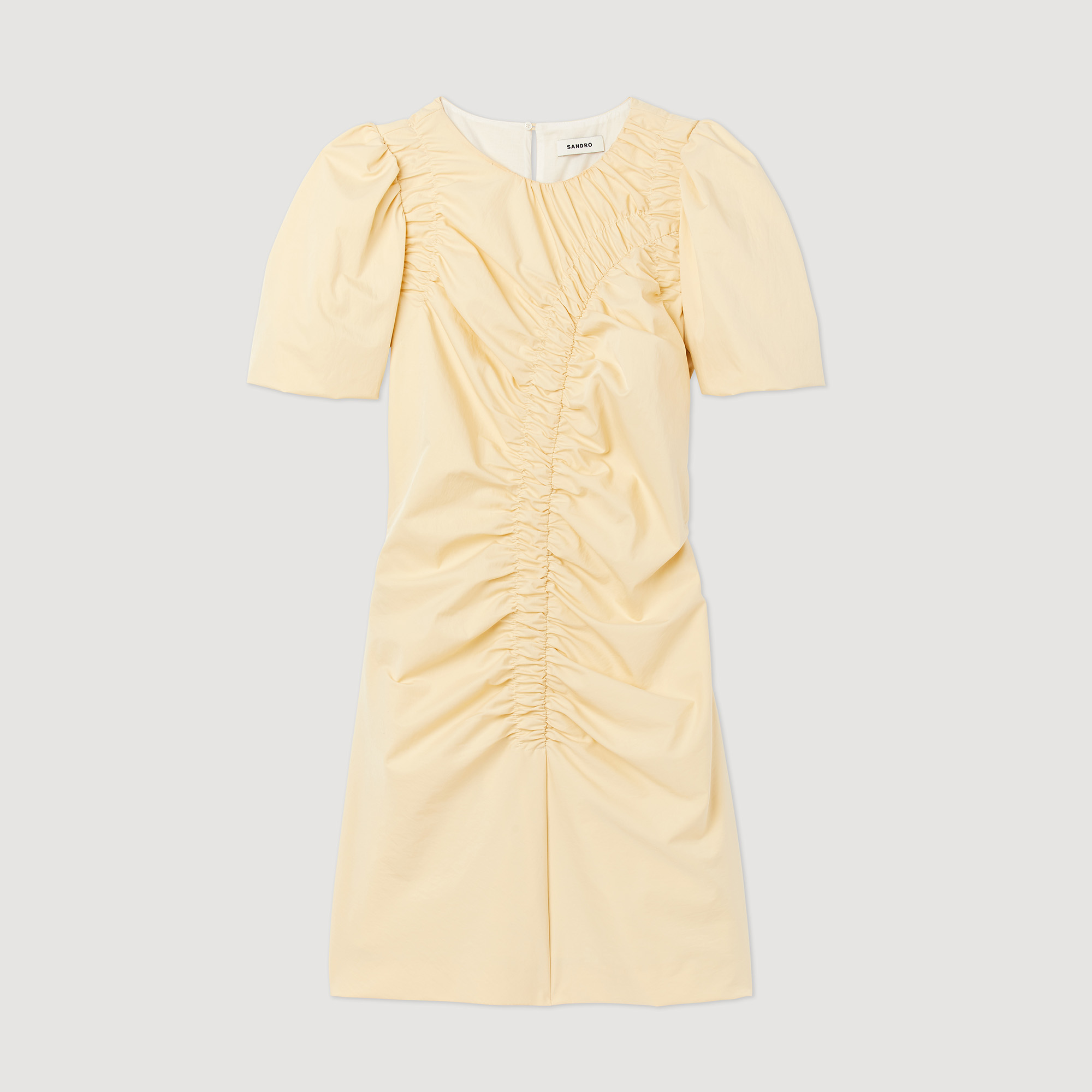 Robe courte froncee