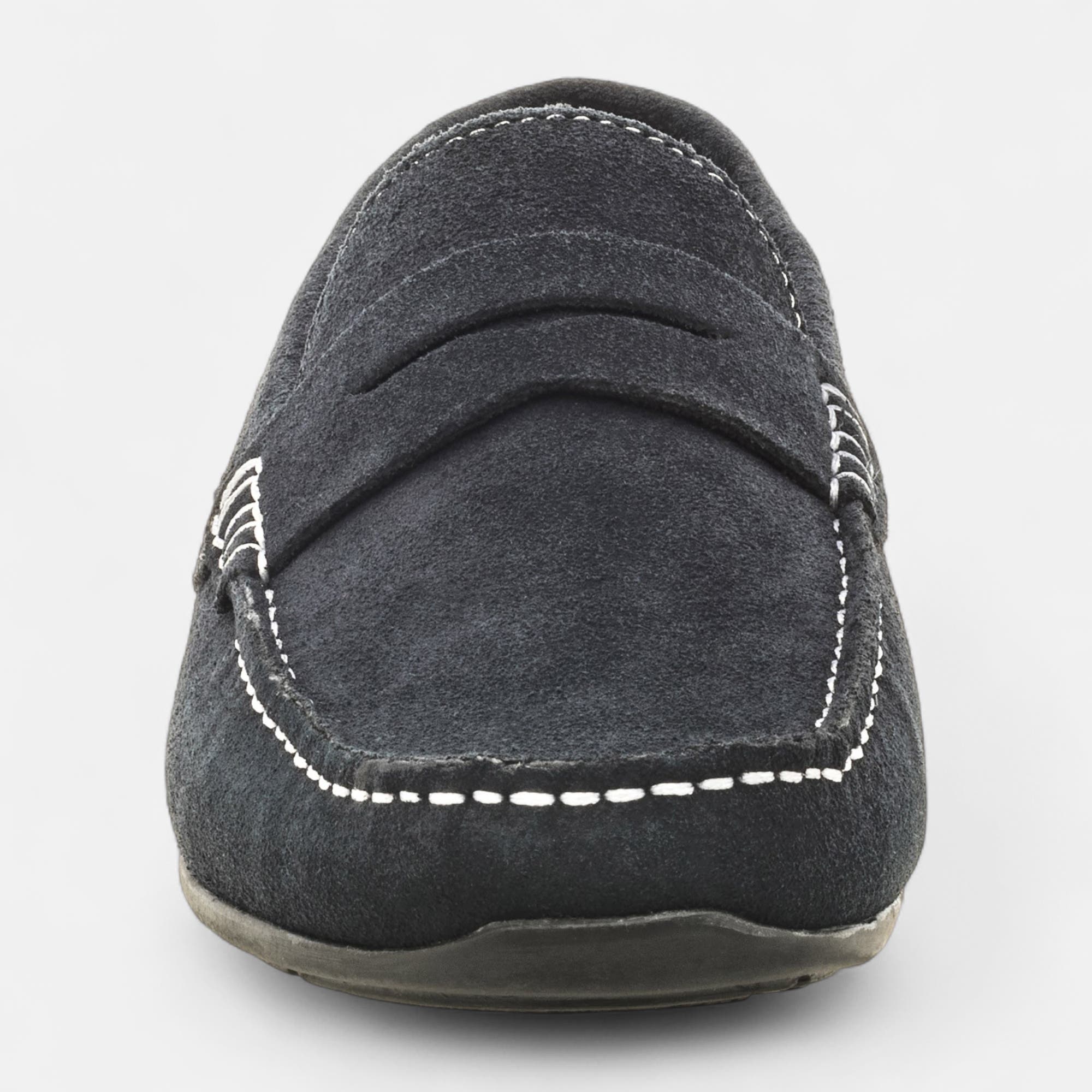 Mocassins Homme en cuir bleu marine
