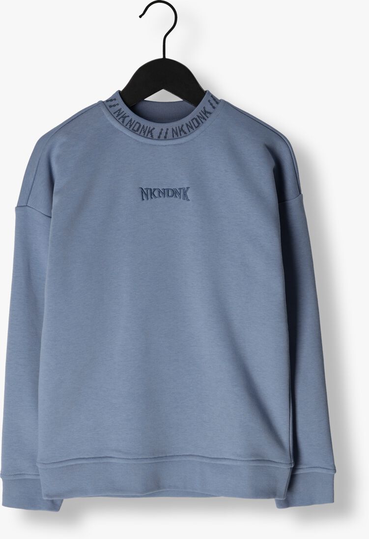 NIK & NIK blauwe nik & nik sweater squeezed logo sweatshirt