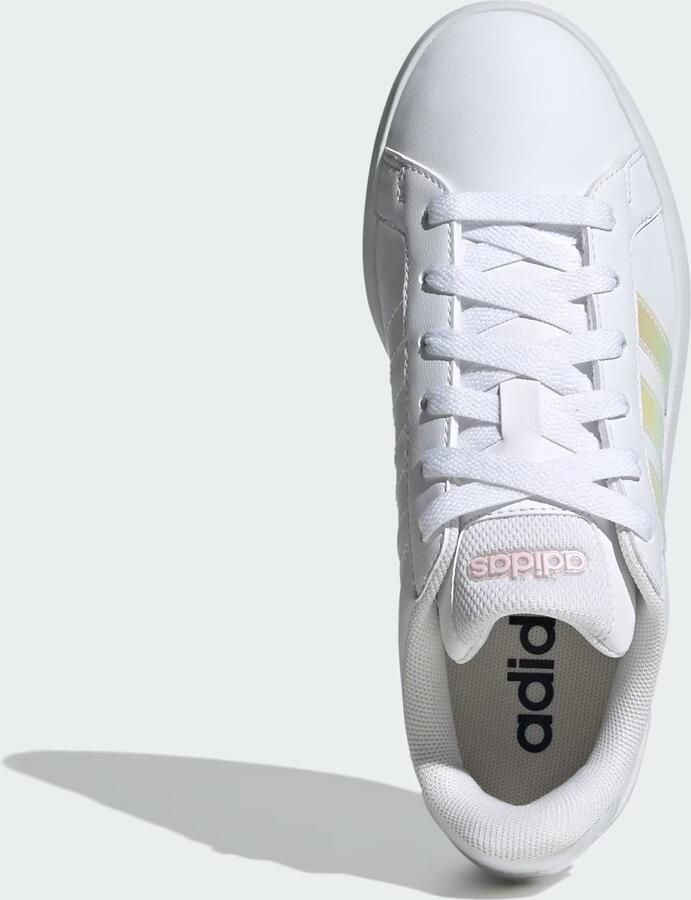 Adidas Grand Court 3.0 Kindersneakers Wit 2 3 Mesh Synthetisch