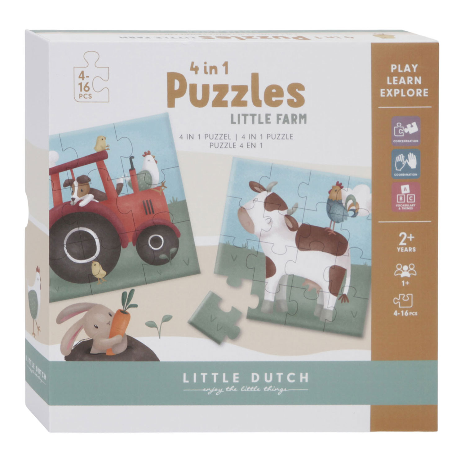 Little Dutch Legpuzzel 4in1 Little Farm FSC