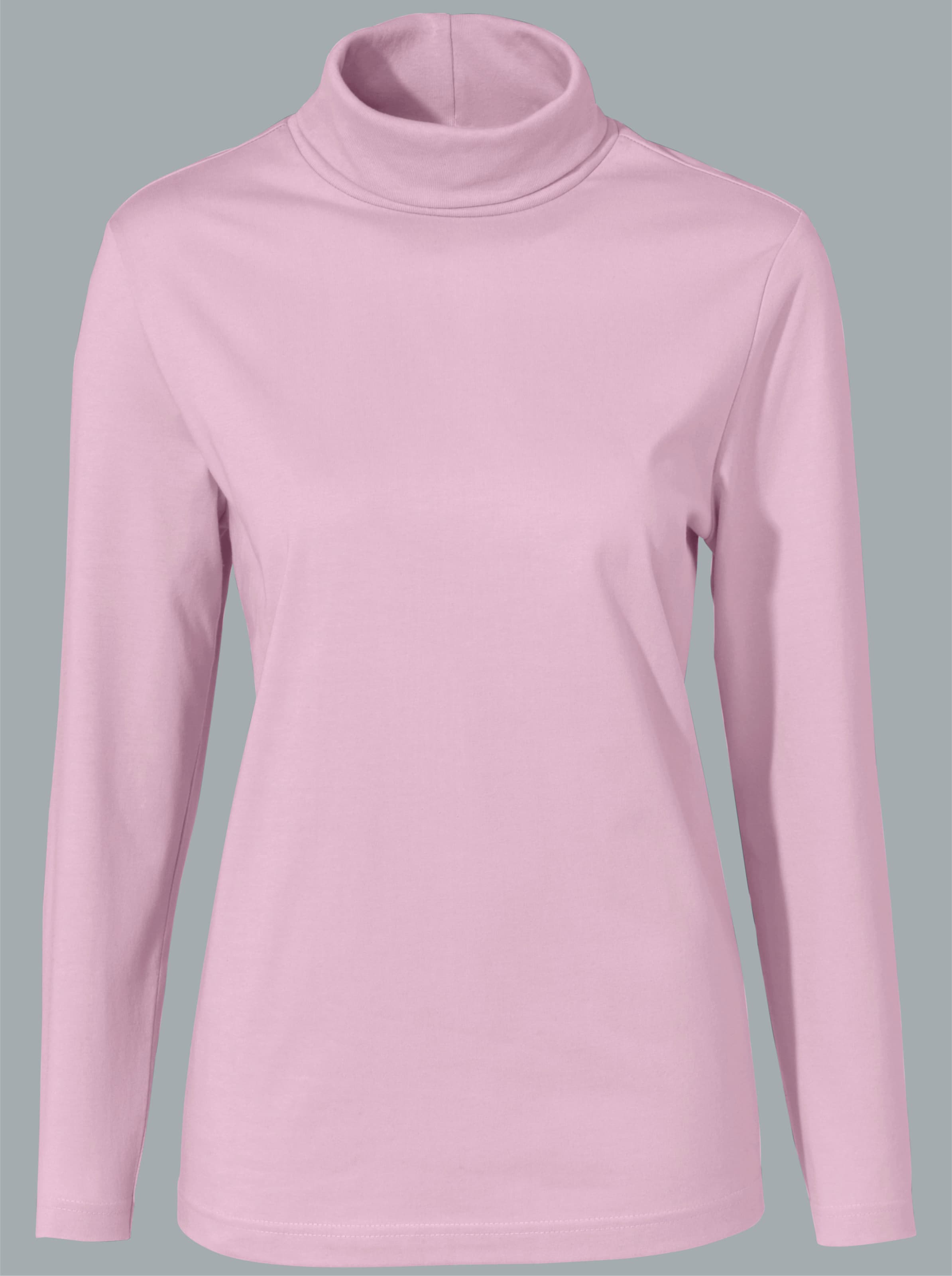 Rollkragenshirt in rosé