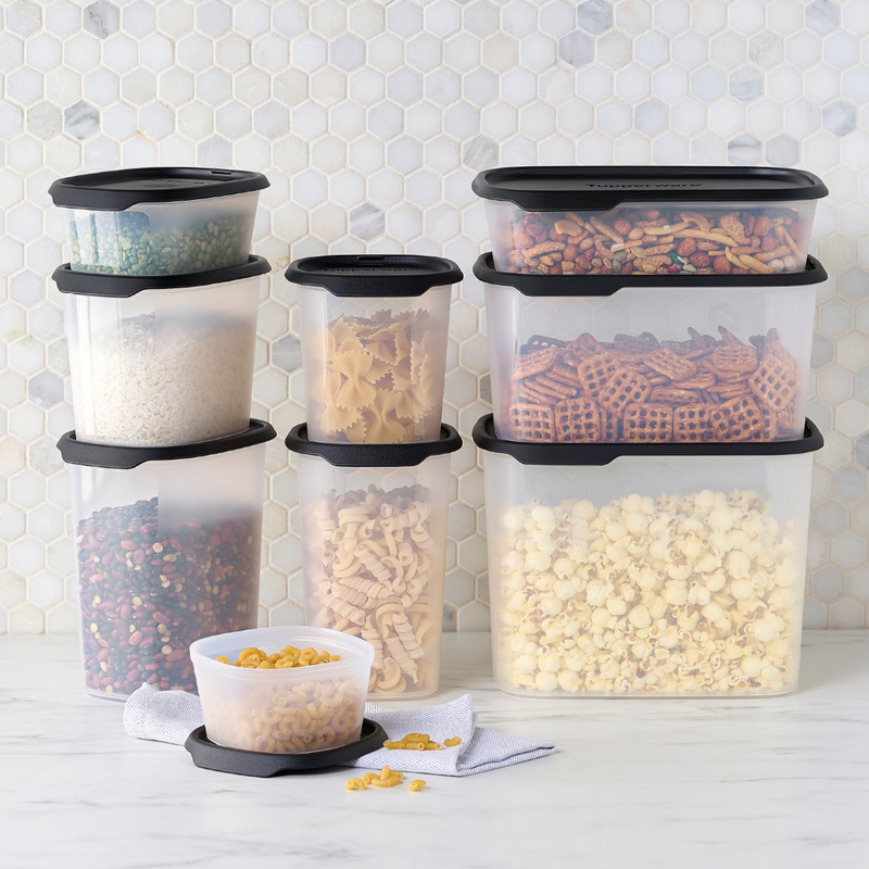 One Touch Fresh® 2,8 l Stapelbarer Vorratsbehälter für kurze Nudeln, Frühstückflocken, Kekse und vieles mehr