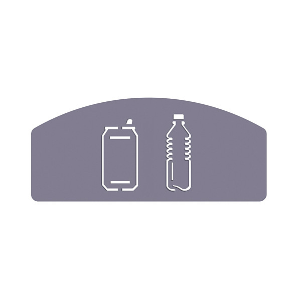 Picto symbole acier/plastique  pour borne à déchets modulaire Koala