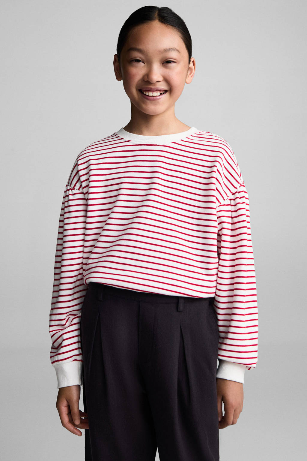 Mango Kids wide leg broek antraciet