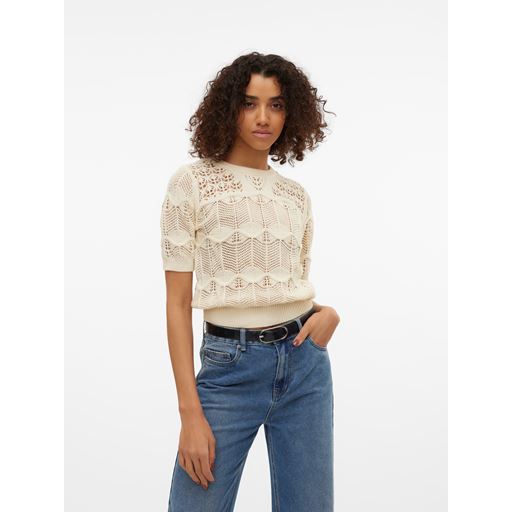 Vero Moda Alexia Strikbluse, Birch, XL