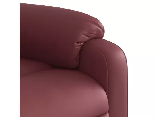 Fauteuil massant inclinable Rouge bordeaux Similicuir