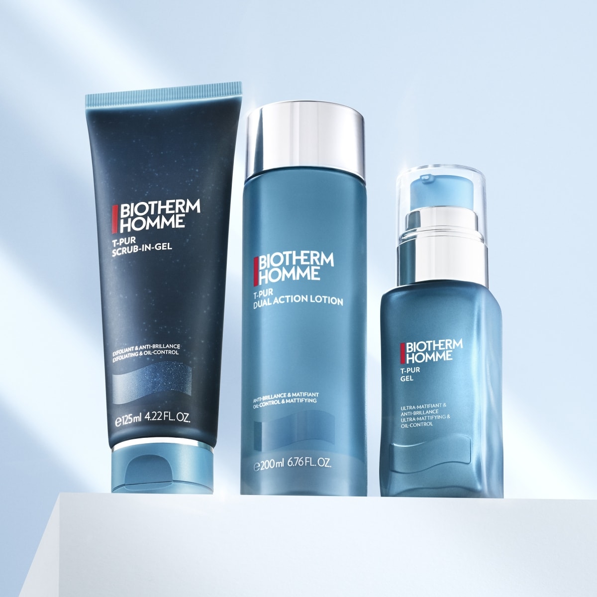 Biotherm T-Pur Gel Exfoliant Aux Sels Marins Visage Homme - Peaux Grasses