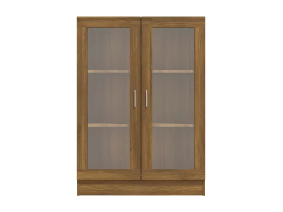 Armoire à vitrine Chêne brun 82,5x30,5x115cm Bois d'ingénierie