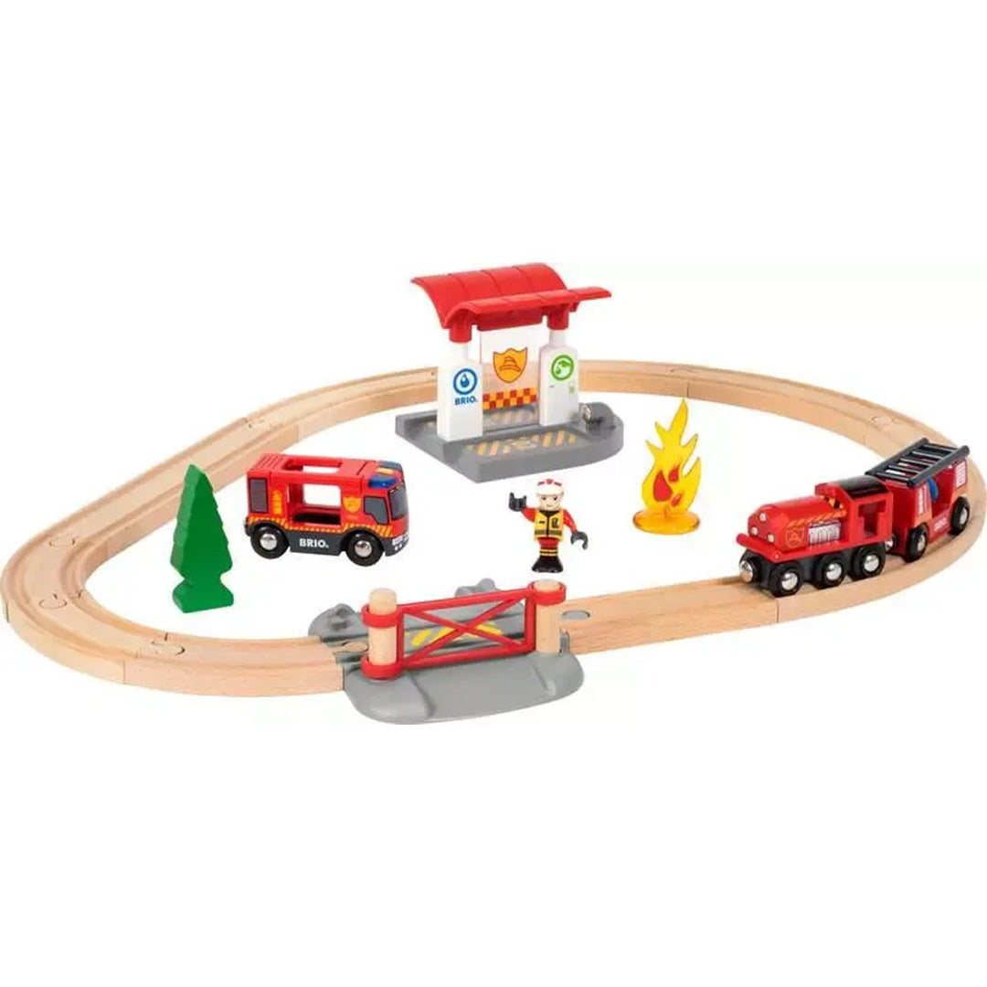brio treinbaan - brandweer - 18-delig