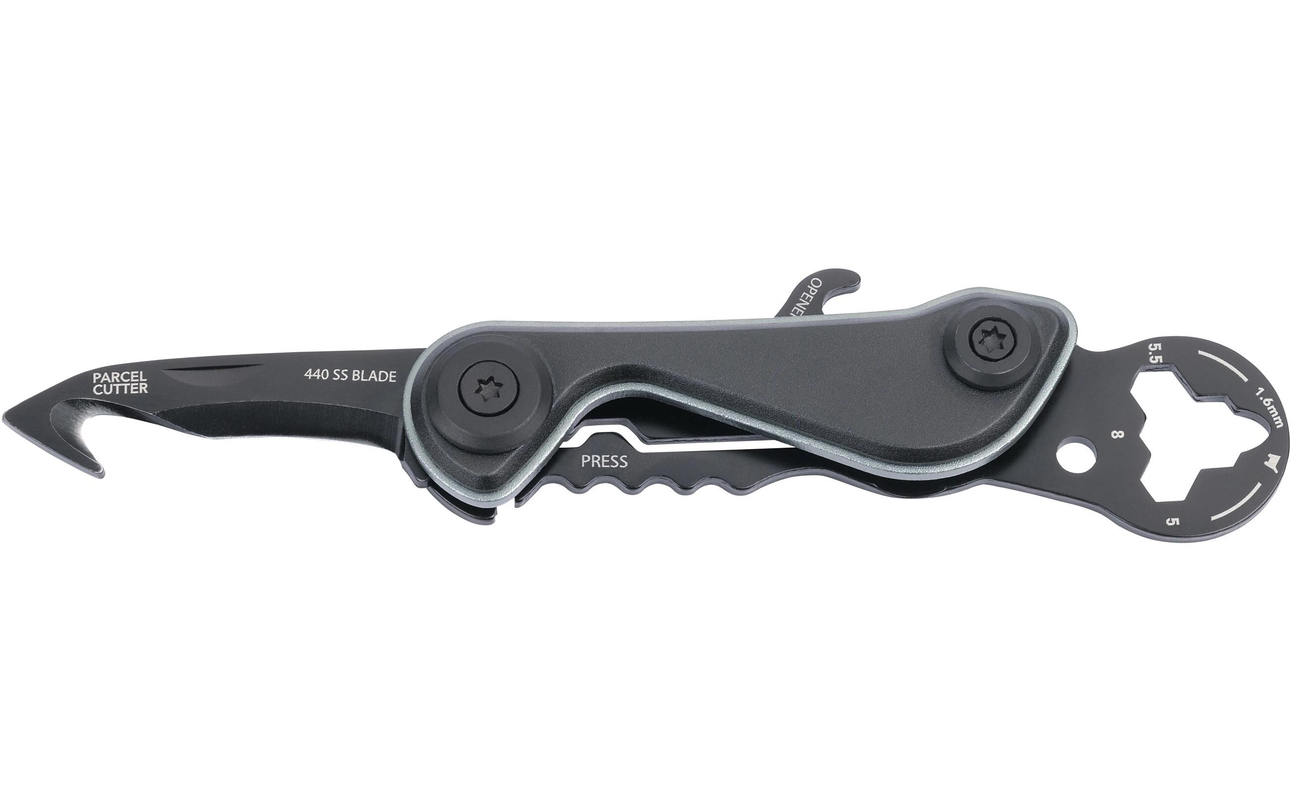 Schlüsselanhänger Parcel Cut & Cart Mini-WerkzeugMultitool mit 9 Funktionen