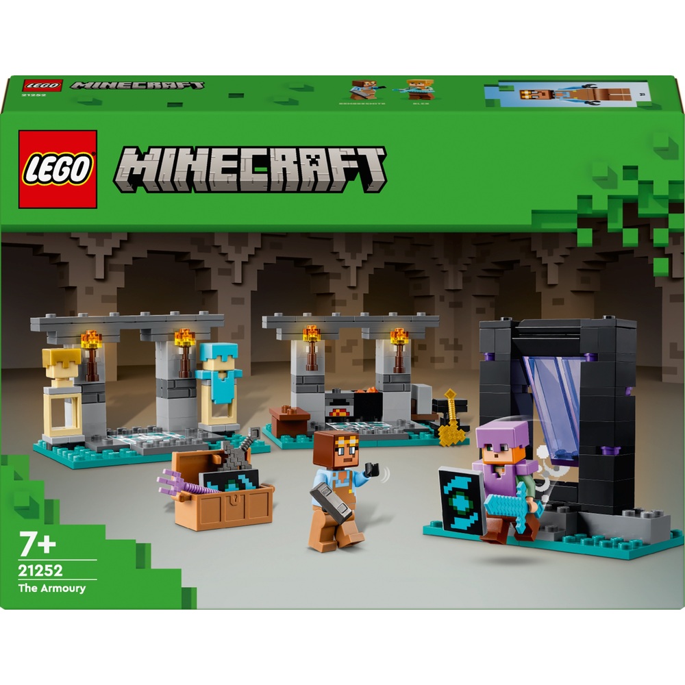 LEGO Minecraft 21252 Die Waffenkammer Spielzeug mit Spielfiguren