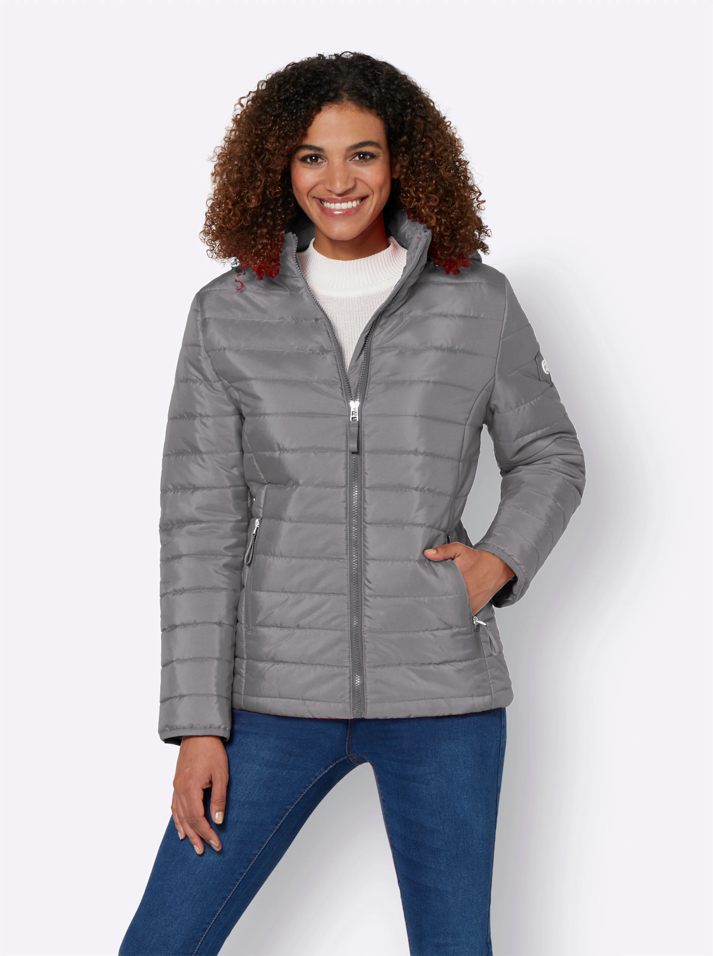 Steppjacke in grau