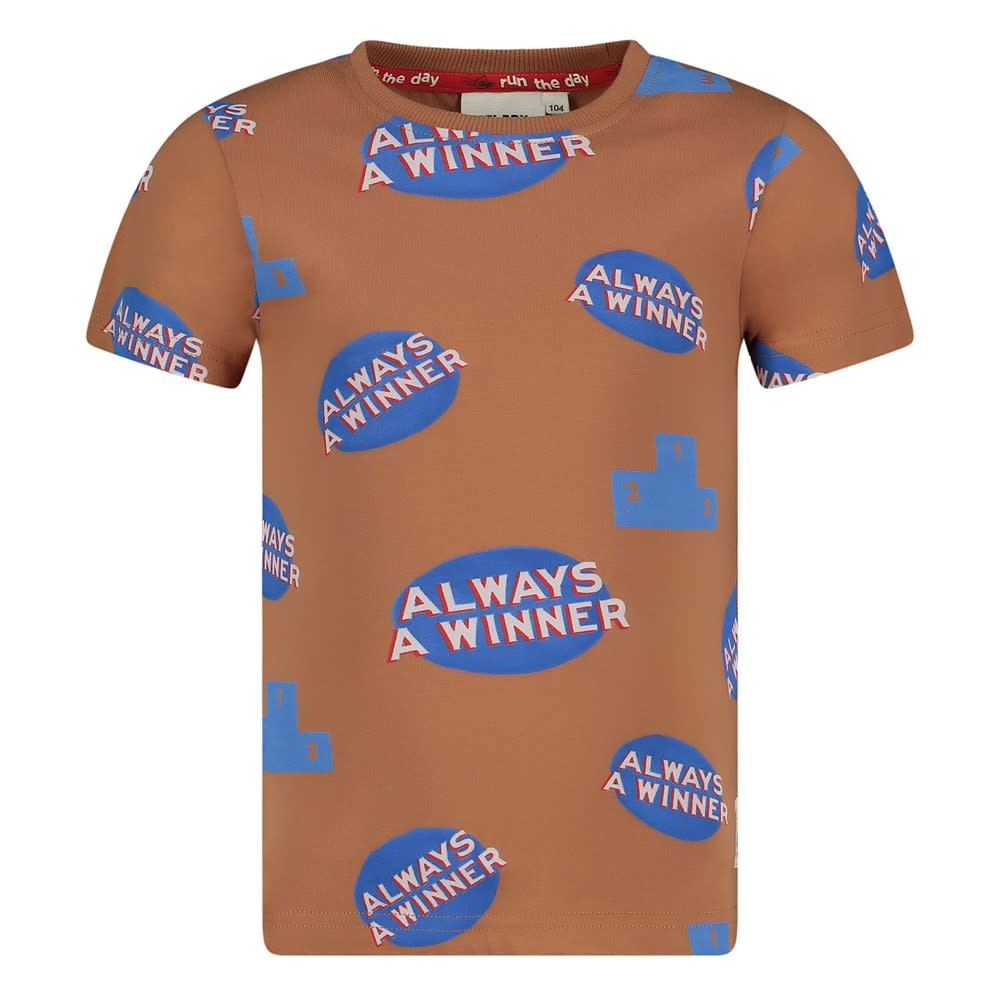 Sturdy Sturdy t-shirt aop - Run the Day hazelnoot