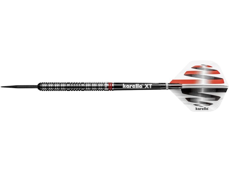 Karella Dartpfeile Steeldart HiPower 24g, 3 Stück – Schwarz 90% Tungsten Dartpfeile