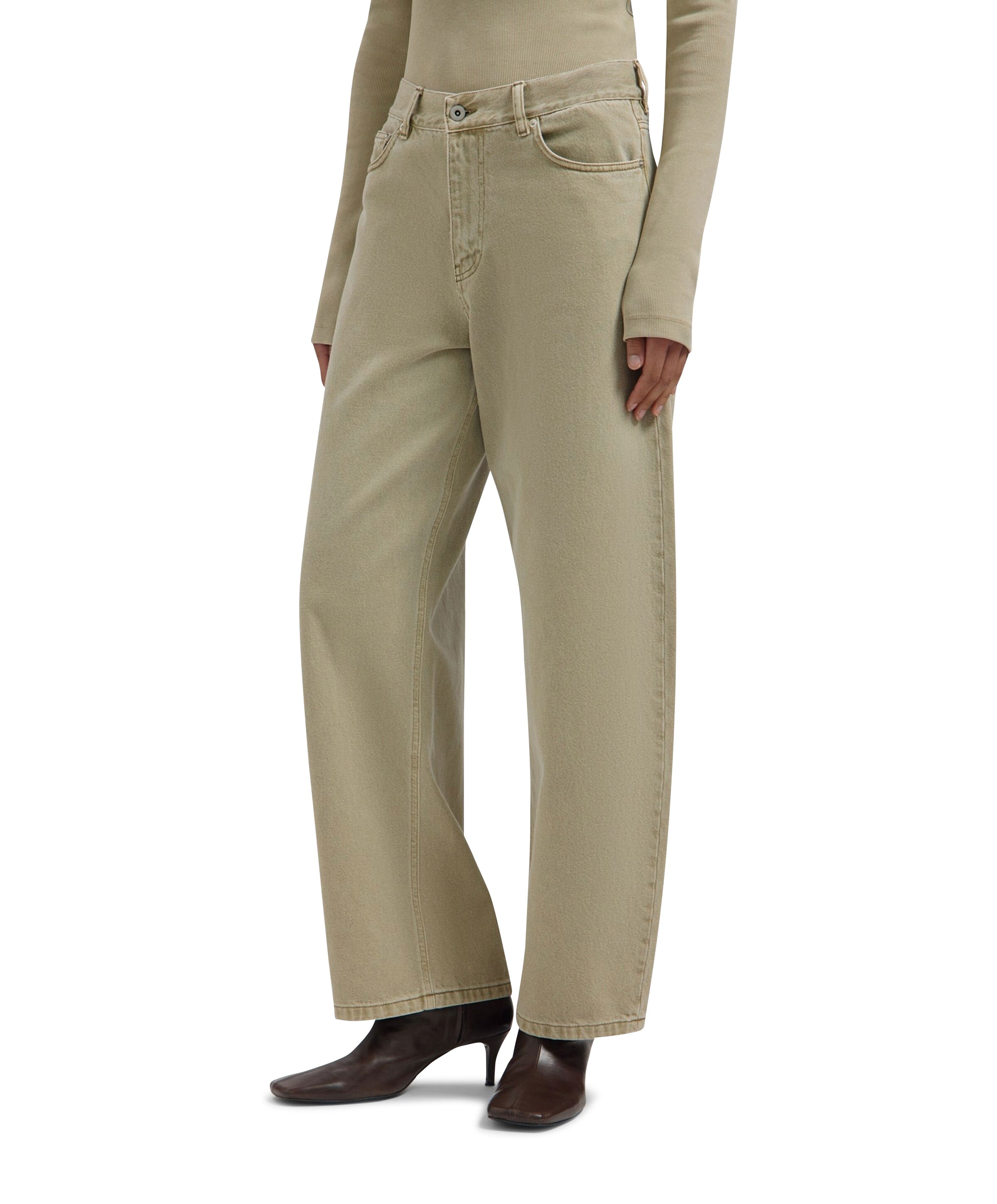 Olaf Monogram Barrel Leg dames broek groen